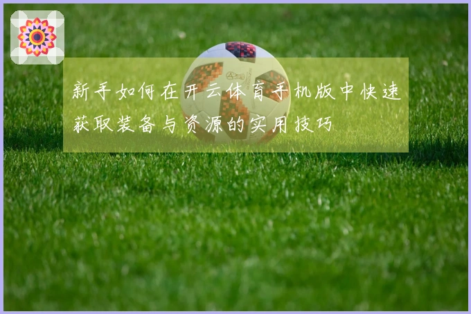 新手如何在开云体育手机版中快速获取装备与资源的实用技巧